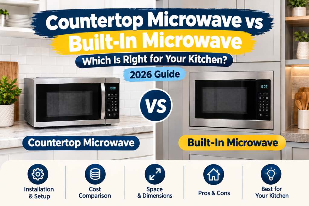 Countertop Microwave vs Built-In Microwave: Which Is Right for Your Kitchen in 2026?