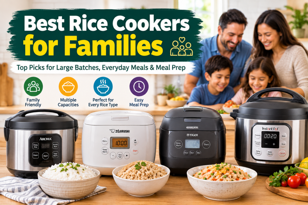 Best Rice Cookers for Families in 2026: Top Picks for Large Batches, Everyday Meals & Meal Prep